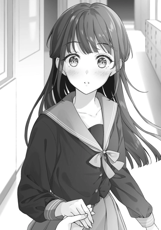 不语的来栖同学心里满是喜欢 插画 2