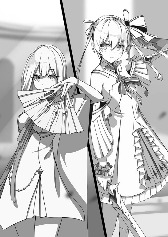 少女执利兵于手，相战于交织希望的乐园战场 插画 2